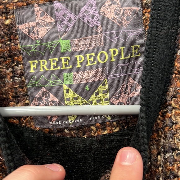 FREE PEOPLE Women's Coco Tweed Jacket Size 4 - Picture 6 of 9